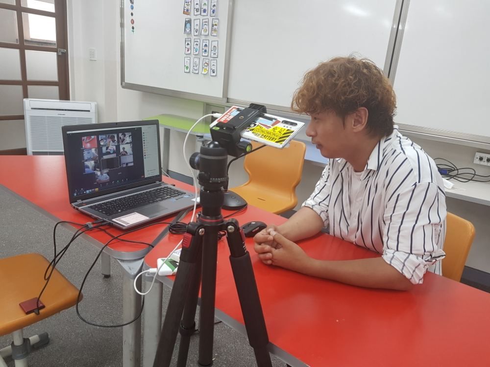 온라인 강의 촬영 장면
